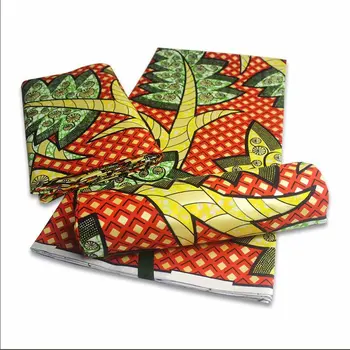 

Gold Wax Print African anakra Fabric 100% Cotton African Wax Fabric Nigerian Ghana Real Wax Fabric 6yards