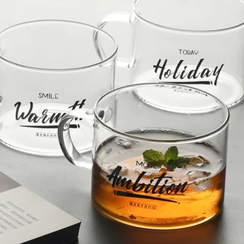 

Kitchen Drinking Glasses Handle Water Whiskey Esspresso Creative Cups Cute Juice Latte Kubek Do Kawy Korean Glasses EA60BL