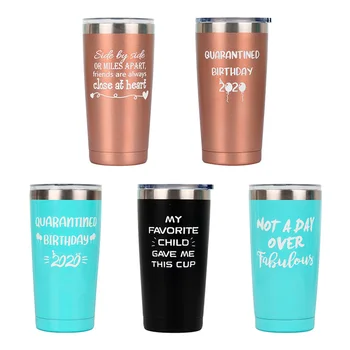 

Custom 20 OZ Tumbler Rose Gold Double Wall Stainless Steel Thermos Insulated Cold Cup Water Coffee Beer Car Travel Mug Outdoor