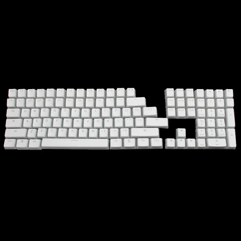 RGB 108 Keycaps ANSI макет PBT белый пудинг двойной кожи молочный снимок с подсветкой Keycap для OEM Cherry MX gh60 покер 87 tkl 104 108