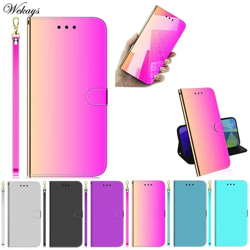 Чехол Coque для Huawei Y5 Y6 2019 Honor 8S зеркальный кожаный чехол-подставка Fundas чехол
