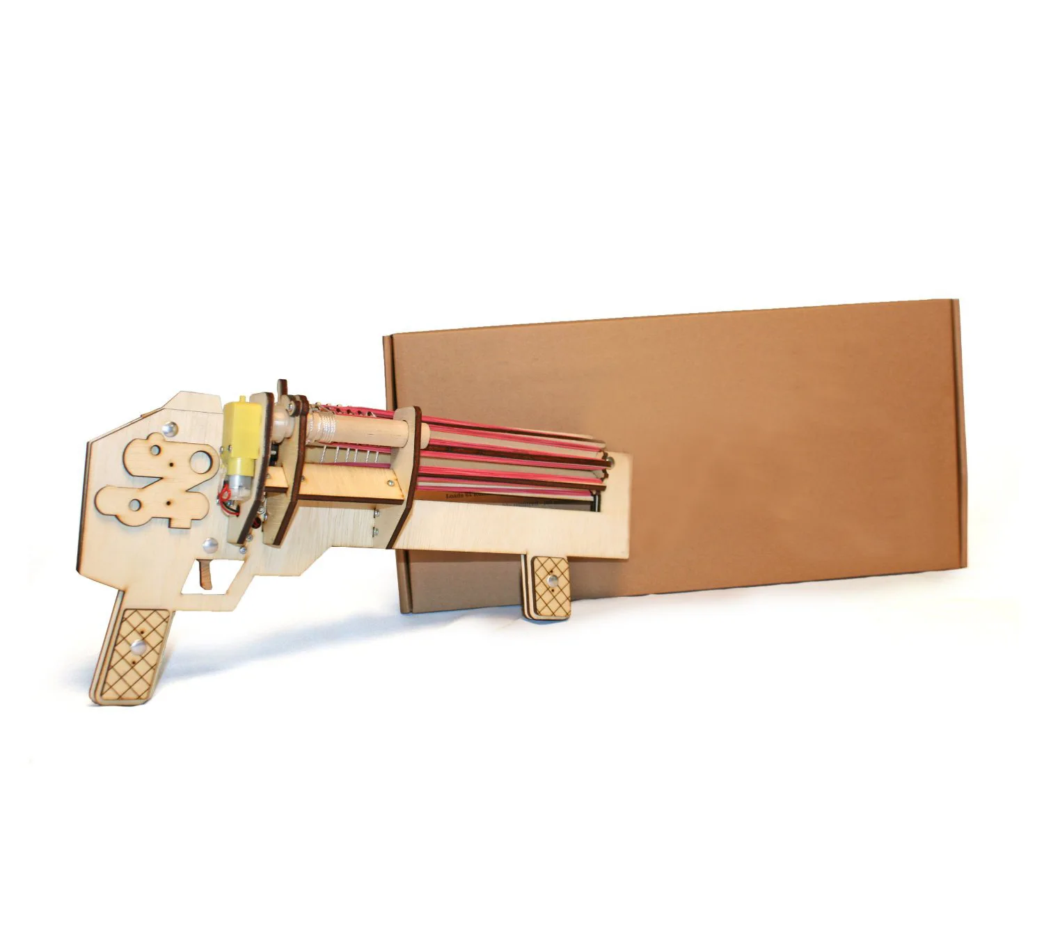 

Creative Fun Gift RBMG Fully Automatic Rapid Fire Hairband Gun DIY Educational Assembled Combination Wood Toy Gun