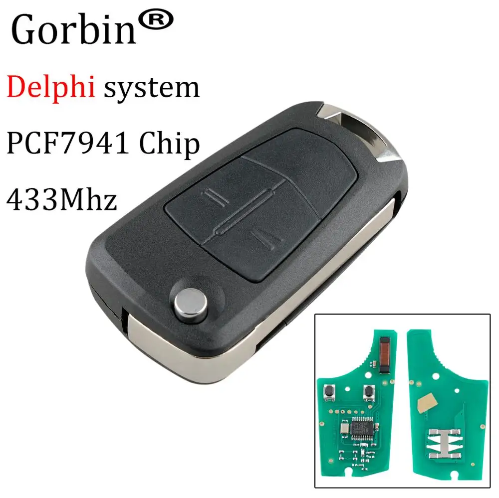 Пульт дистанционного управления GORBIN для автомобиля 2 кнопки Opel Vauxhall Astra H 2004-2009 Zafira