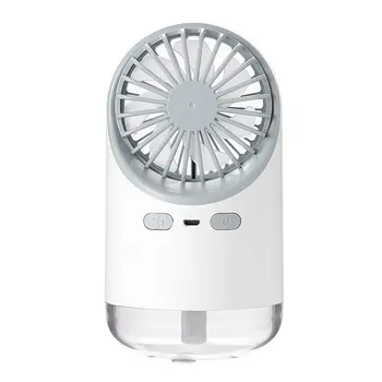

3 in 1 multi-function humidification fan mini table mute small fan USB charging portable handheld fan