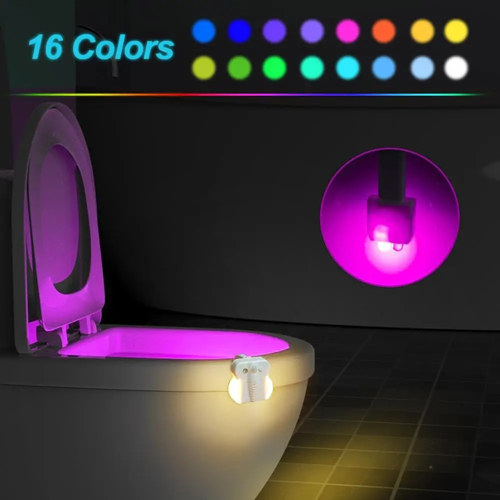 Уф стерилизация/датчик движения/ароматерапия/16 цветов Изменение 4 в 1 Смарт PIR Туалет сиденье ночник водонепроницаемый подсветка