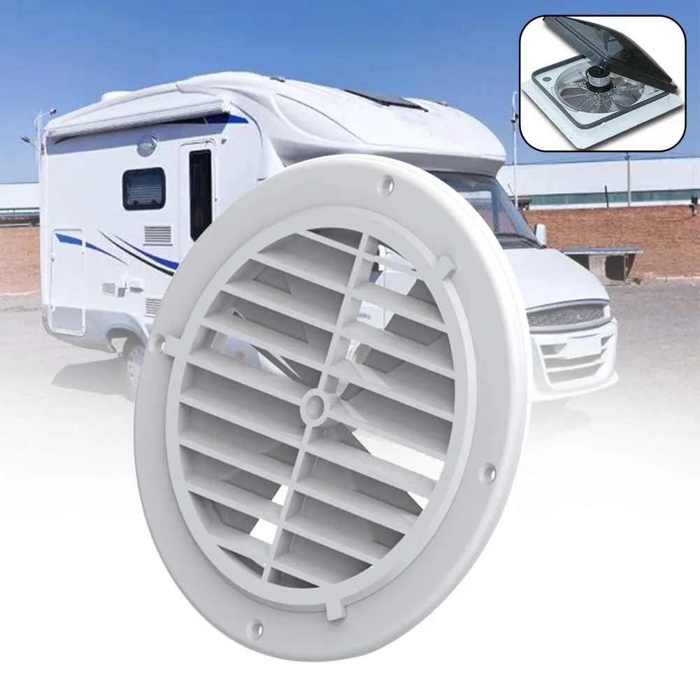 Hot New Ventilation Universal Ceiling Mount Cover Air Vent Durable With Fan White Outlet RV Trailer Car ABS Parts Adjustable | Автомобили