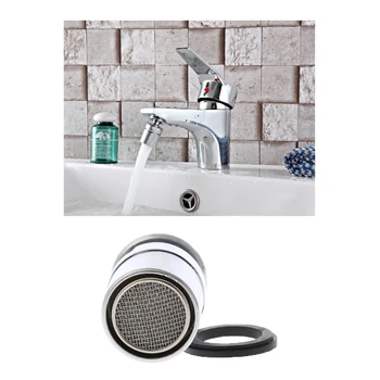 

Chromed 24mm Brass Adjustable Swivel Water Saving Tap Nozzle Spout Aerator M24 Male