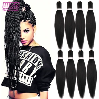 

WTB Easy Braid Senegalese Twist Braiding Hair Synthetic Purple Pink Ombre Corchet Braids Yaki Texture Hair Extensions Braid Hair