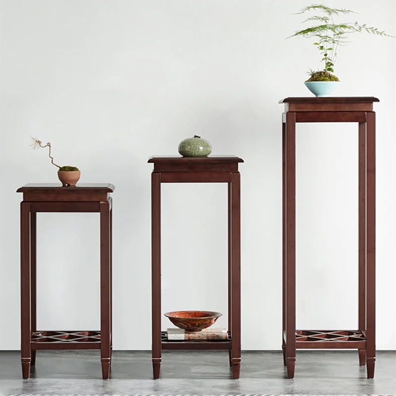 

Chlorophytum Flower Rack Double-deck Bamboo To Fake Something Antique Chinese Style Frame A Living Room Flower Rack