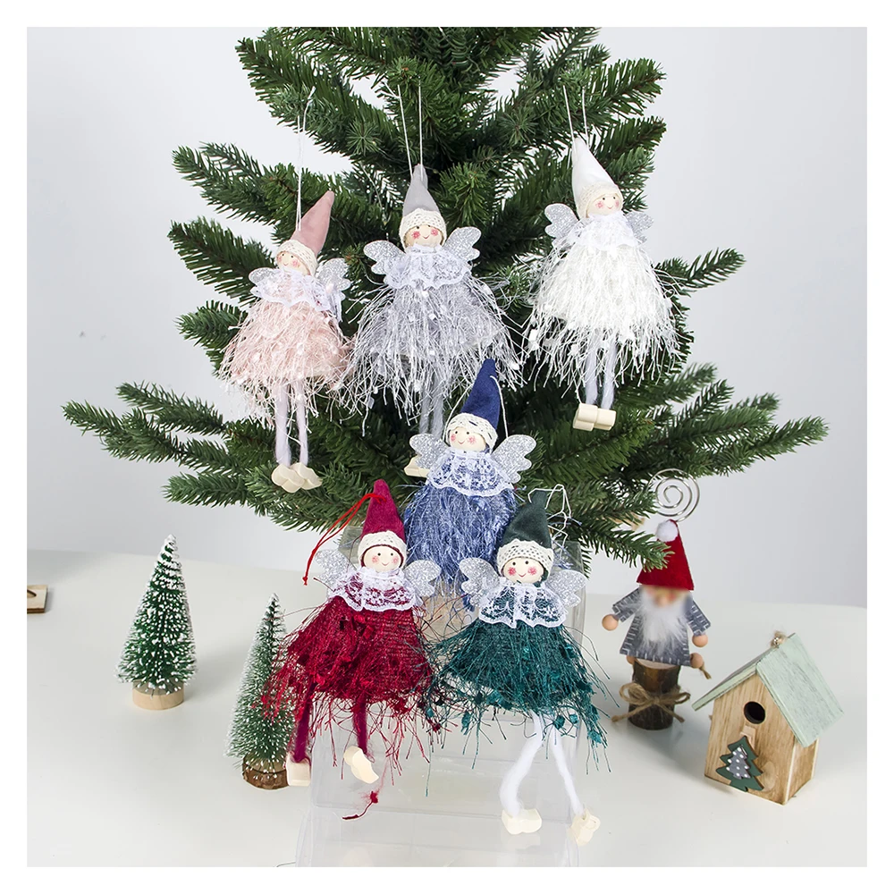 

Cute Angel Doll Christmas Decoration Pendant Kawaii Christmas Tree Hanging Ornament Christmas Decoration for Home Navidad Xmas