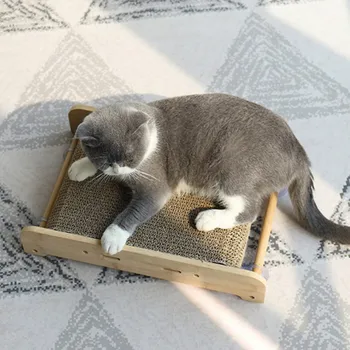 

Pet Cat Scratching Corrugated Board Grinding Claw Plate+Catnip Paper Pad Cat Toy Climbing Frame Scraper Mat Cat Scratcher Toys
