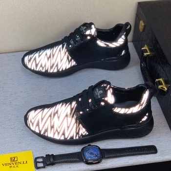 

French brand v vl venven luminous men's shoes original single high quality leather imported from Italy top luxury luminous shoes