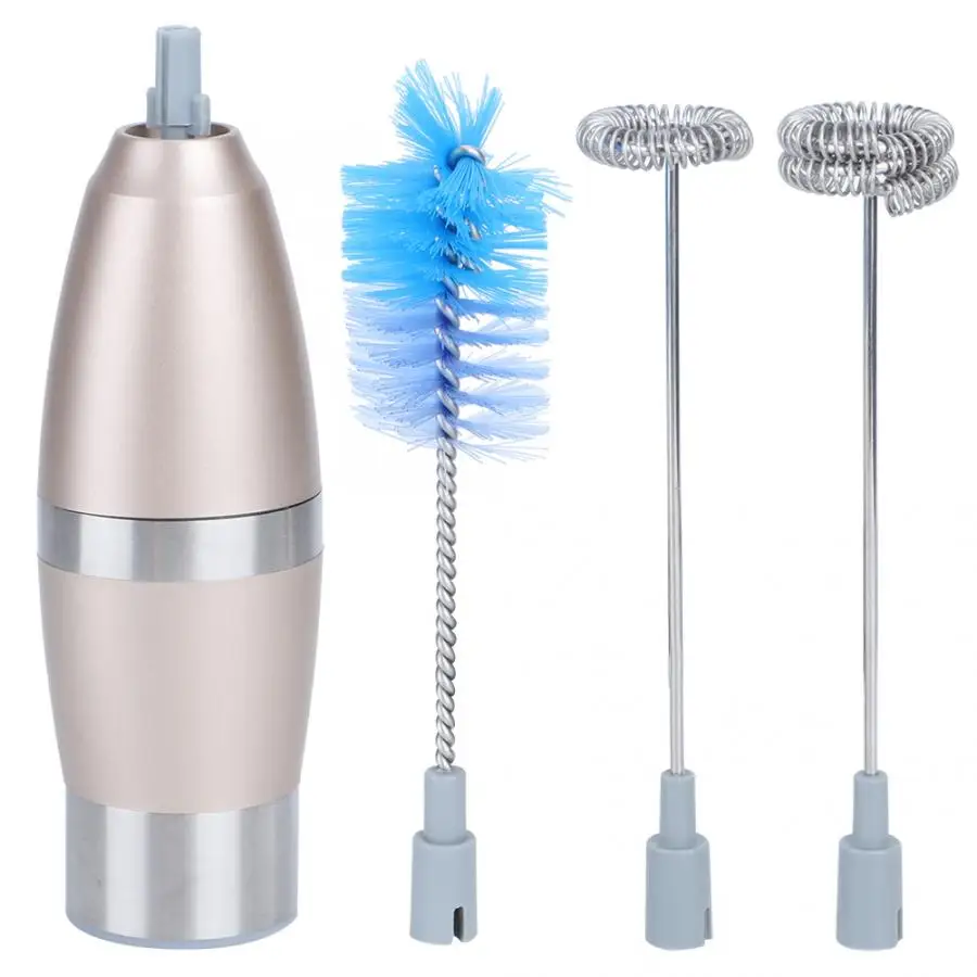 

Electric Milk Frother 2 Whisk Handheld Milk Foamer Mixer Cappuccino Coffee Egg Beater Drinks Blender