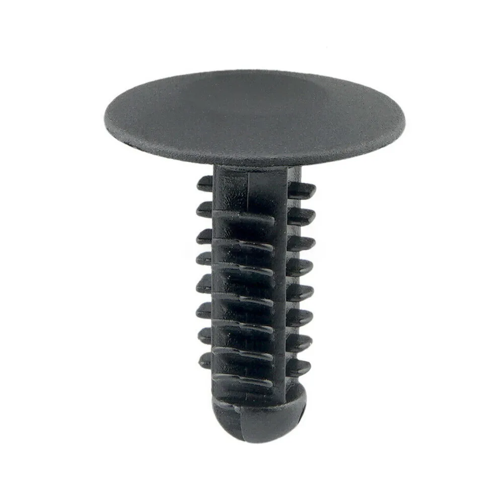 100Pcs Universal Car Bumper Fender 8mm Hole 18mm Head Plastic Rivets Fasteners Screw Car Fastener Clips Dark Grey Perfect 24 pcs garbage clip cans holder clips plastic bin trash waste clamp basket fasteners