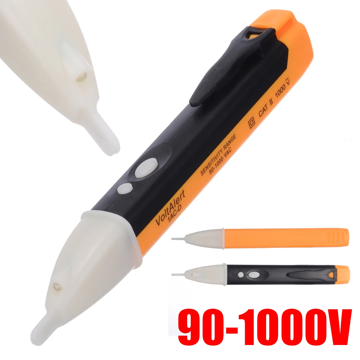 

1pc AC Non-Contact Electric Indicator Test Pen Voltage Detector Sensor Socket Tester 90-1000V LCD With LED Light