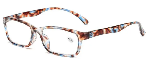 3 new color frame reading glasses casual ultra light retro glasses frame glasses square wild ultra clear old Reading Glasses - Цвет оправы: 3