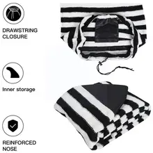 Surfboard Cover Black And White Stripes Surf Board Anti Cover Water Damage Sports Sock Storage Surfboard Protective D5e3