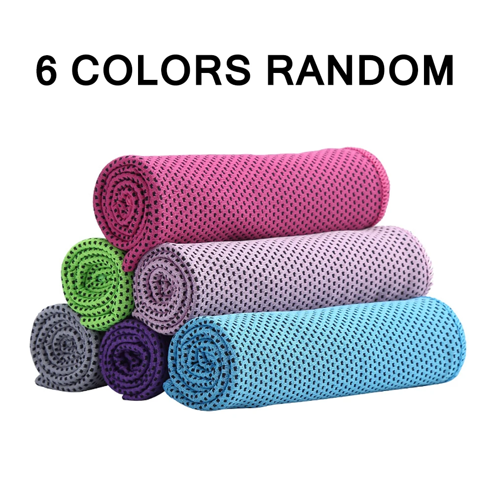 6pcs Cold Sports Towel Microfiber Fabric Quick Drying Ice Towel Yoga Outdoor Sports Towel