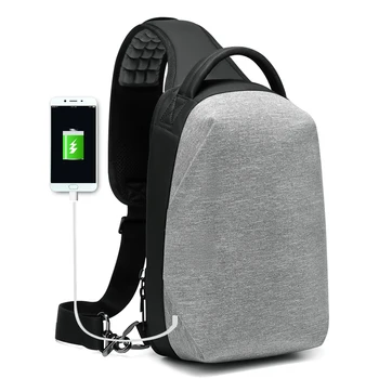 

2019 New Fashion Men's Chest Bag High Quality Oxford Waterproof Shoulder Messenger Bag Casual Travel USB Charging Student Bag