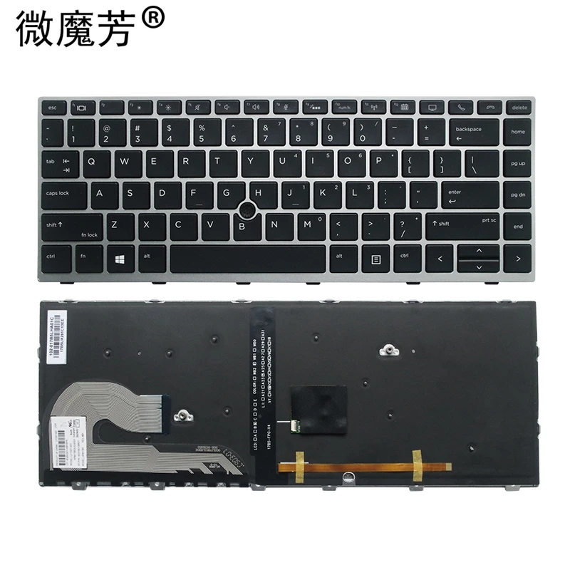Новая английская клавиатура с подсветкой для HP EliteBook 840 G5 846 745 мышью цвет | Клавиатуры для замены -4000321566951