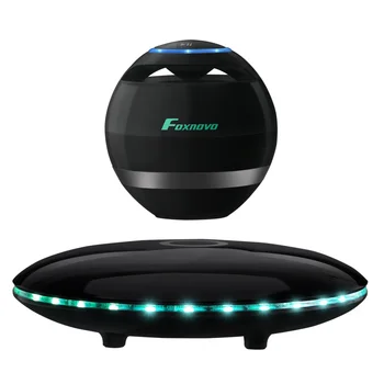 

FOXNOVO Levitating Speaker Portable Wireless LED Floating Speaker Multicolor LED 360 Degree Rotating Stereo Speaker (US Plug)
