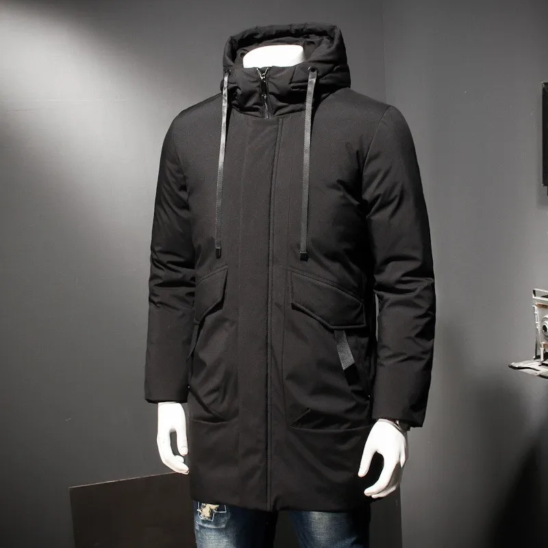 

High Quality Large Size L-8XL Parkas Men Winter Long Thick Warm Down Jacket Fashion Casual Hooded Top Brand Overcoat Windbreaker