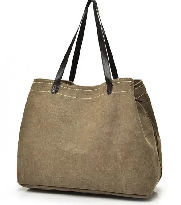 European and American casual women's simple canvas handbags,