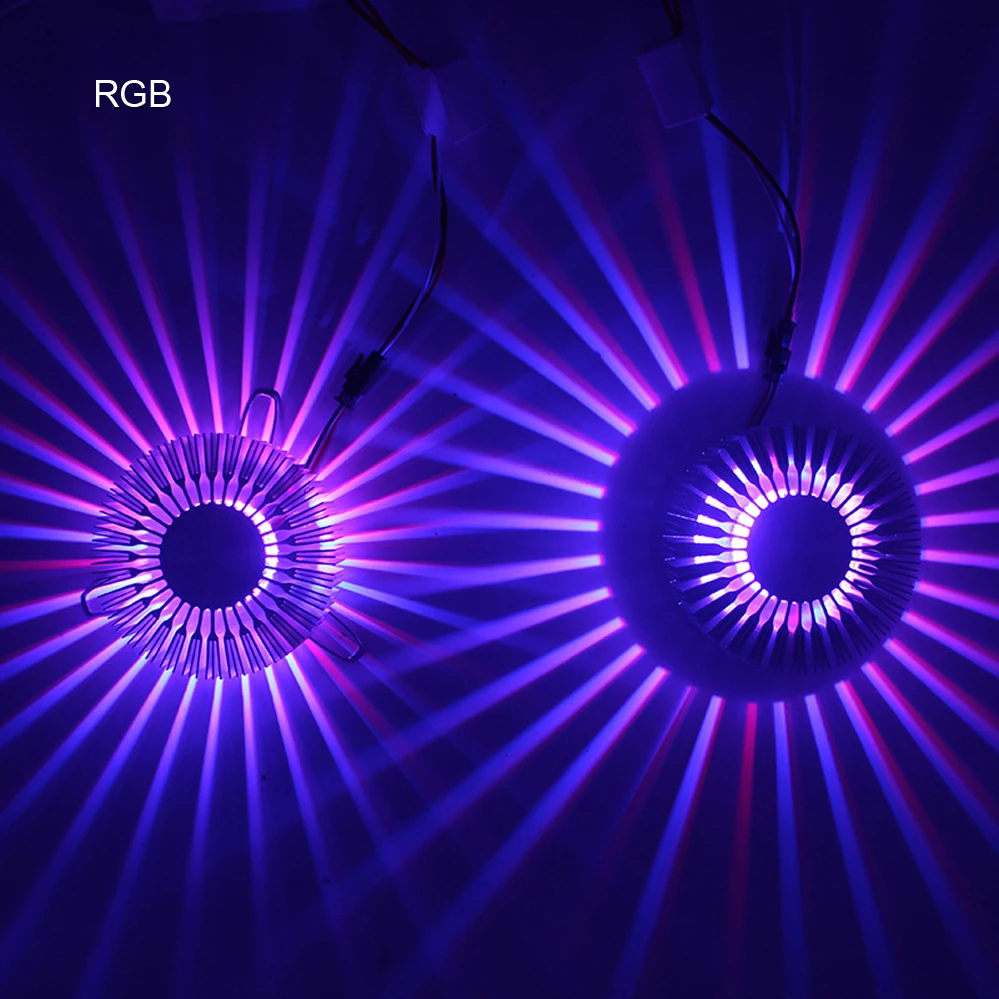 Sunflower RGB Effect Light 1W 3W LED Wall Sconce Lamp AC100-265V Remote Control Colorful Yellow/Blue/Red Indoor Lighting