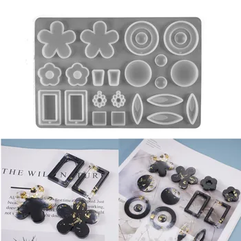 

Earrings Pendants Silicone Molds Epoxy Resin Mold Flower Pendant Casting Mould for DIY Craft Jewelry Findings Making Accessories