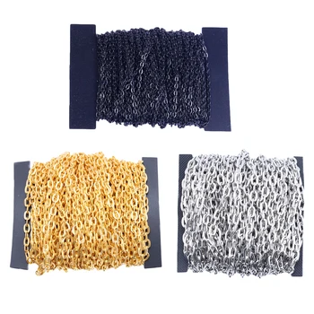

12m Cable Chain Link Jewelry Making Chains for Necklace Bracelets DIY Supplies