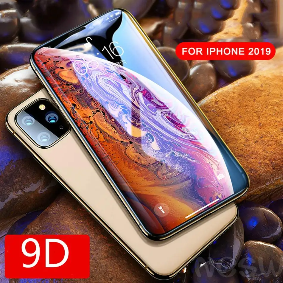 

9D Full Cover Tempered Glass For iPhone 11Pro 11 promax X XR XS Max 8 7 6 6S 7Plus 8Plus Screen Protector Film Protective Glass