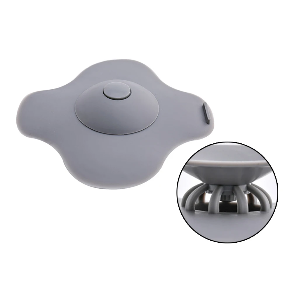 

Press Closed Silicone Leakage Cover Strainer Bathroom Kitchen Sink Drain Cover Anti-clogging Sink Filter Stopper Sink Strainer