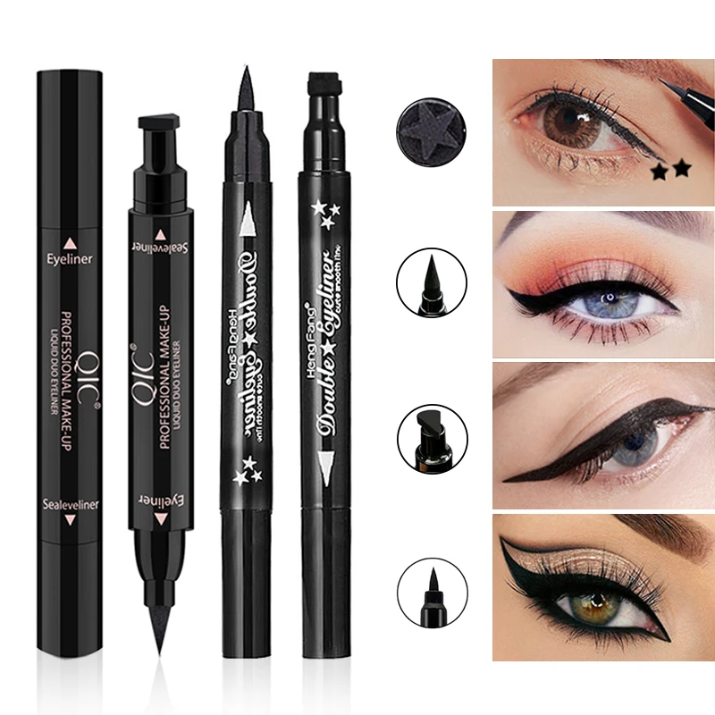 2 In1 Eyeliner Stamp Starry Sky Snowflake Liquid Eyeliner Pencil Stamp Triangle Seal Eyeliner Waterproof Quick Dry Makeup Tslm1 Eyeliner Aliexpress