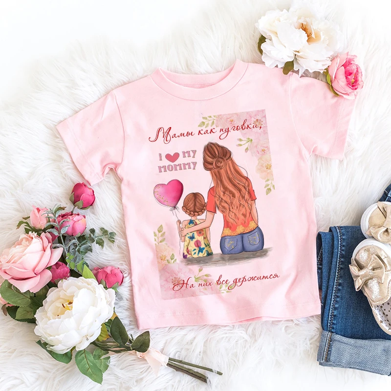 Summer Fashion Super Mom Baby Girl Tshirt Fashion Boys T Shirts Mother And Baby Life Life Lovely Printing Kawaii Kids T Shirt
