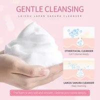LAlKOU Japan Sakura Gentle Cleansing Facial Cleanser Shrink Pores Deep Clean Oil Control Remove Blackhead Moisturizing Skin Care 2