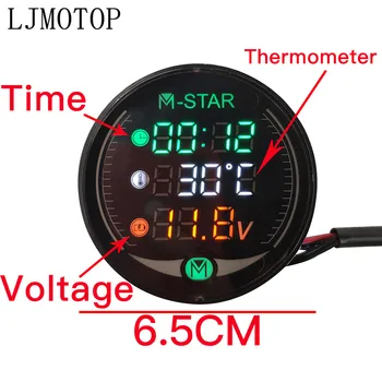 

Motorcycle Voltmeter Clock Thermometer Digital Display Meter Gauge Sensor For bmw f800gs s1000r rsv4 yamaha nmax 155 300 xmax530