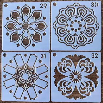 

56 Pack Mandala Dot Painting Templates Stencils, Small Mandala Template Stencils for DIY Art Project Rock Painting