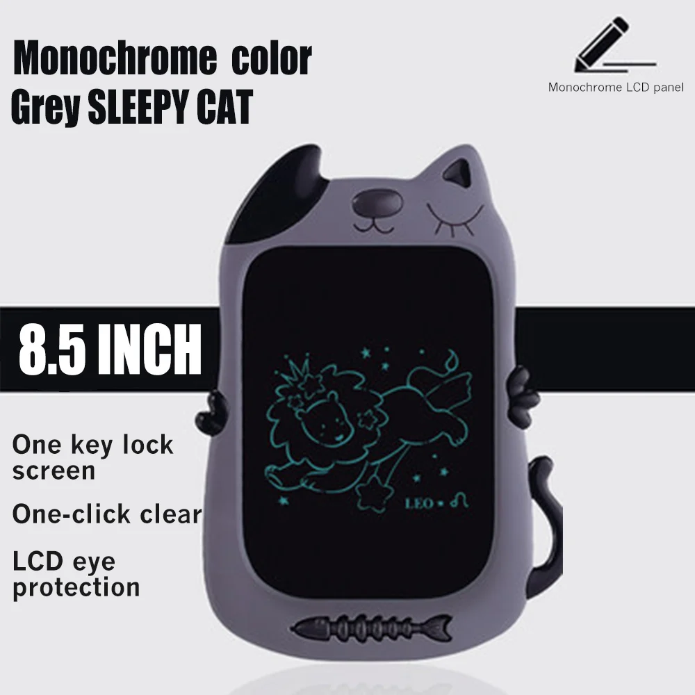 1color black case 8,5 дюймовый цифровой планшет lcd электронный блокнот для рукописного ввода умный планшет с ручкой доски для рисования блокнот удобный портативный - Цвет: 1color black case