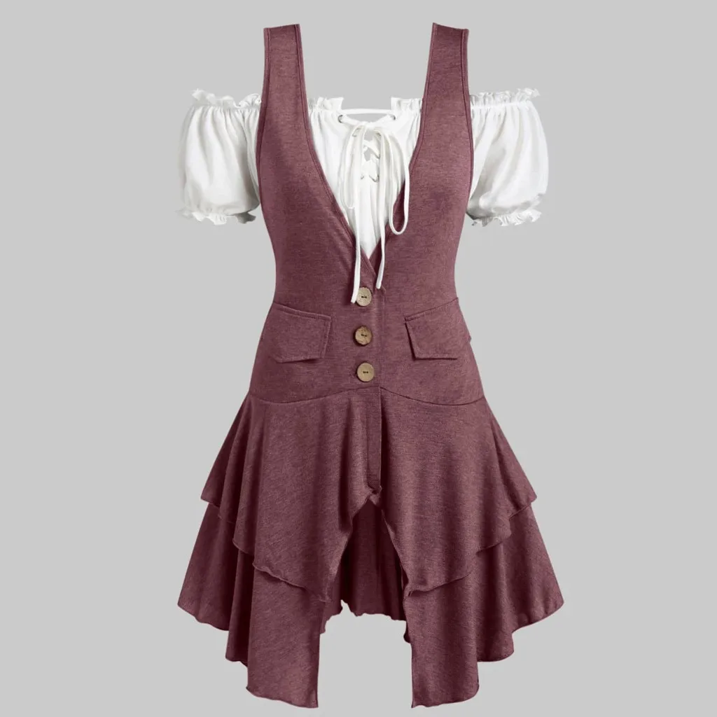 

Blouse Women Plus Size Coat Blouse Button Pocket Layered Tank Women Tops Set Autumn Blusas Mujer De Moda 2019