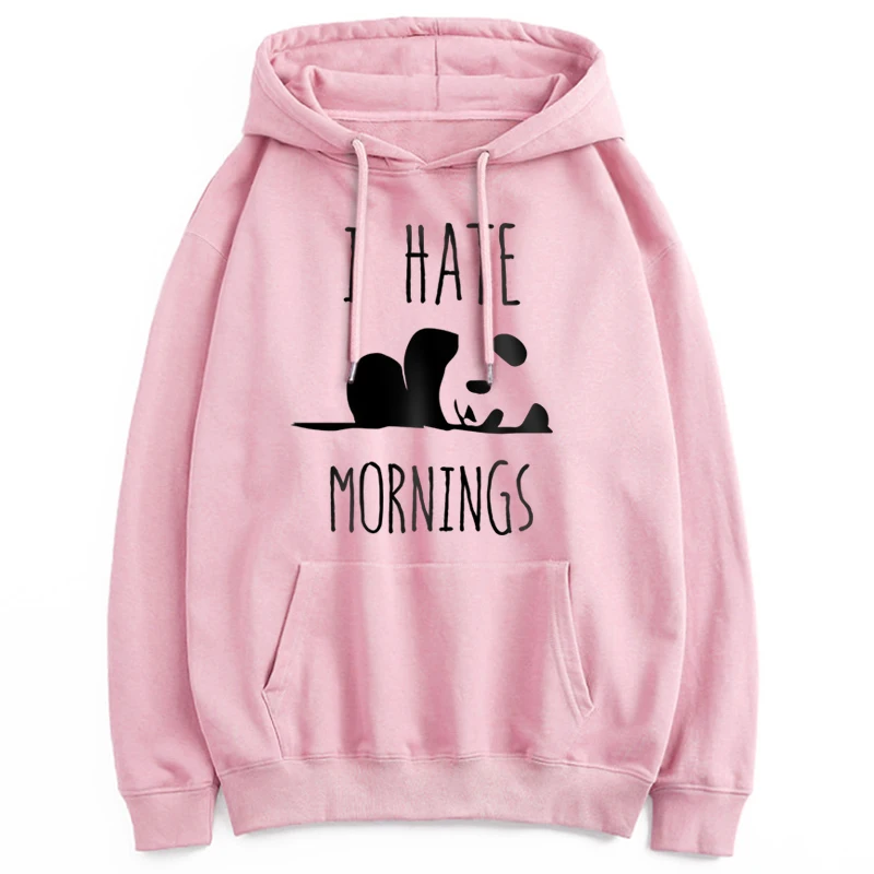 Sweatshirts Female Hoody Tracksuits Oversize Streetwear MORNINGS Panda Fashion Womens