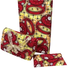 Новейший модный красивый женский вощеный Набор сумок, высококачественный Африканский анкарский восковой Набор сумок с 6 ярдами восковой печатной ткани