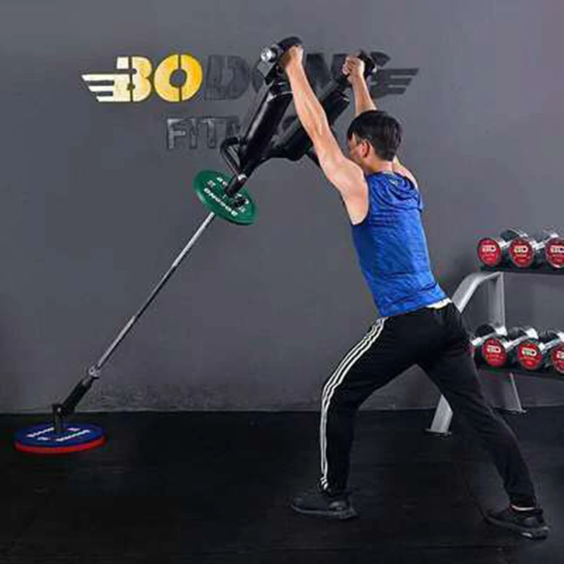

Squat back training equipment shoulder barbell rowing high pull down handle pull back fitness explosive core training