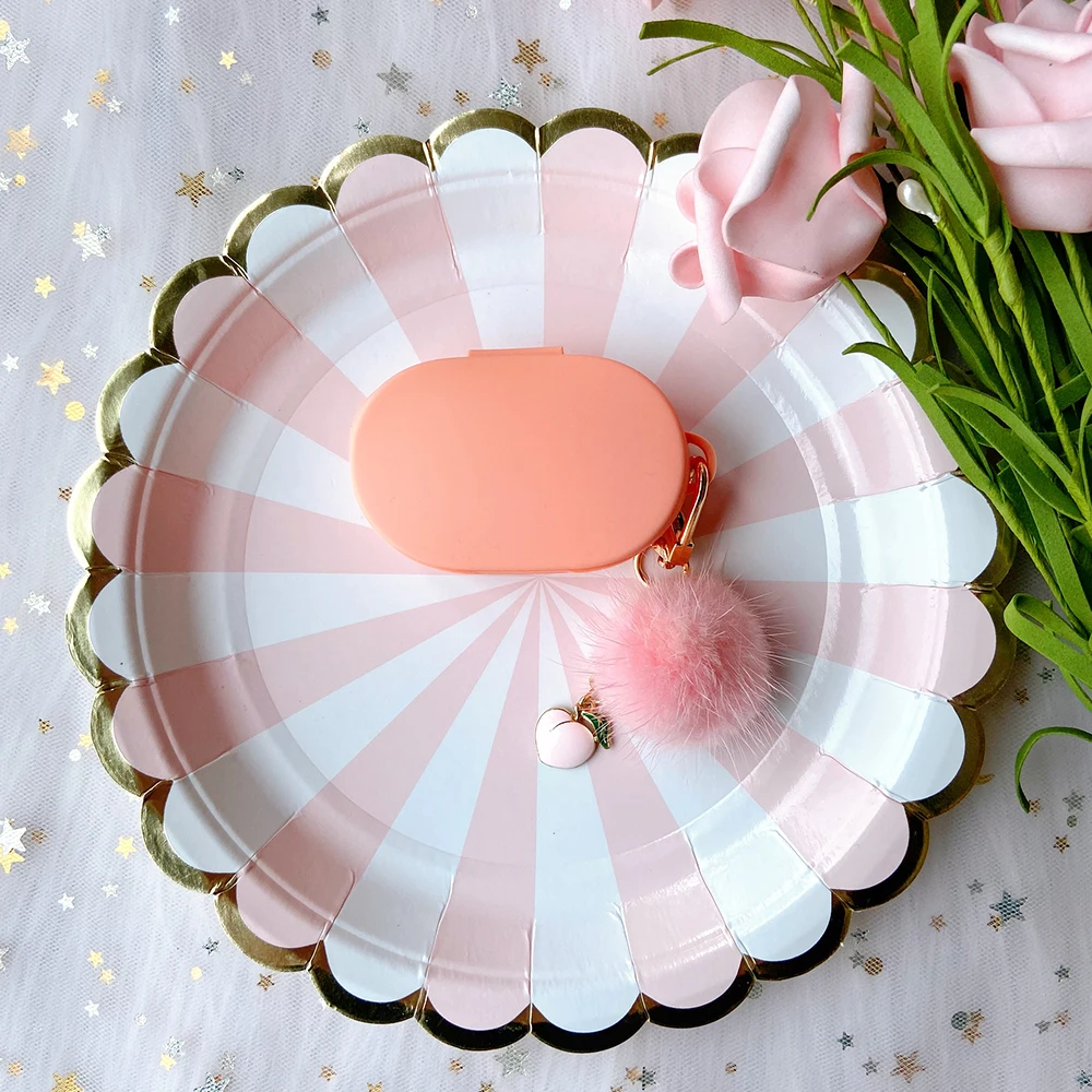 

Cute Luxury Silicone Cover for Xiaomi MI Redmi AirDots Case for Air Dots Wireless Bluetooth Earphone Case Fur Ball Pendant Decor