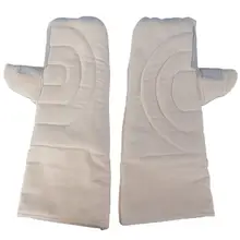 1 пара термостойкие длинные хлопковые брезентовые защитные перчатки для барбекю печи для выпечки