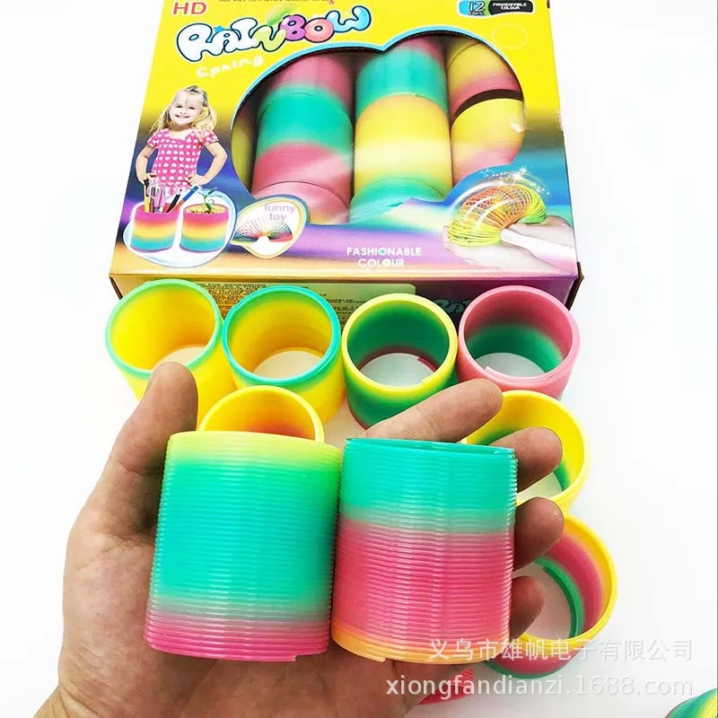 Радужное кольцо, игрушечная катушка, катушка для детей 1-3-6 лет, обучающая игрушка для детей раннего возраста, Радужный эластичный круг