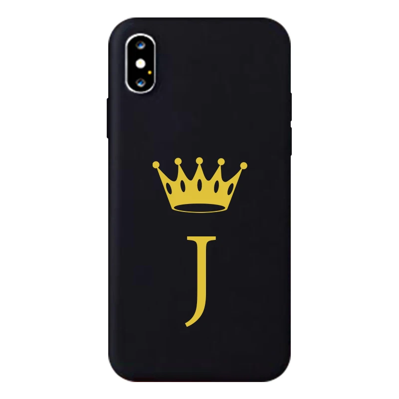 GYKZ Fashion Gold Crown Letter Couple Case For Huawei Mate 20 Pro P20 P30 Lite Black Silicone Soft Phone Cover For Samsung S8 S9 - Цвет: Style 10