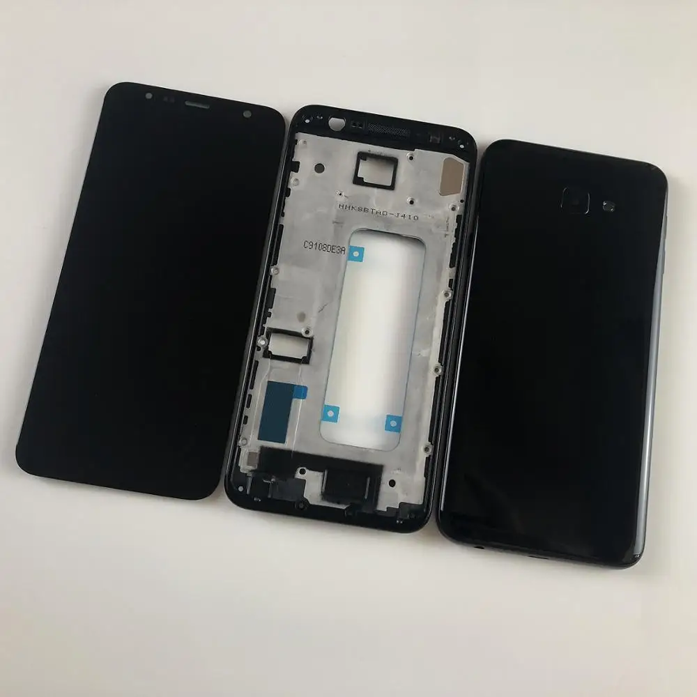 Оригинальный Для Samsung Galaxy J4 Core J410 SM-J410F J410F ЖК-дисплей тач скрин + корпус передней