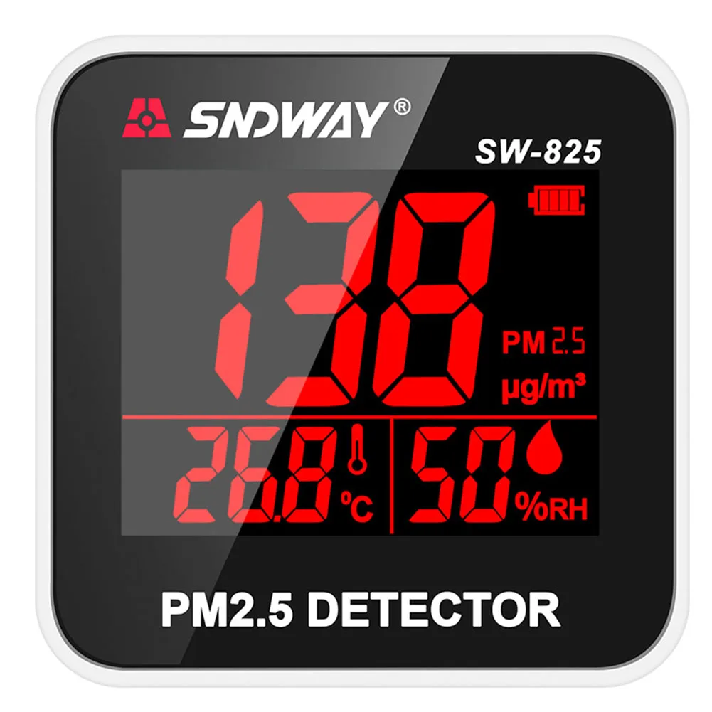 

Led USB Rechargeable Handheld Particle Sensor Haze Detector Air PM2.5 Desktop Mini Digital Display Portable Square Accurate