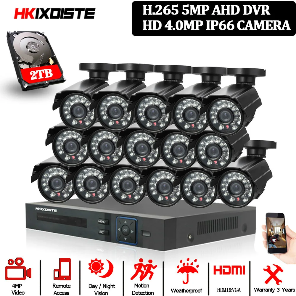 Домашняя Cctv камера комплект системы безопасности 16ch Dvr Открытый дом камеры