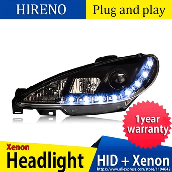 

Car Styling For Peugeot 206 headlights 2005-2008 For 206 head lamp led DRL front Bi-Xenon Lens Double Beam HID KIT